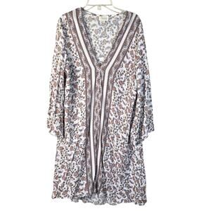 Shoshanna Swimwear Cover Up Women's M Pink Orange Floral Vacation Resort Wear